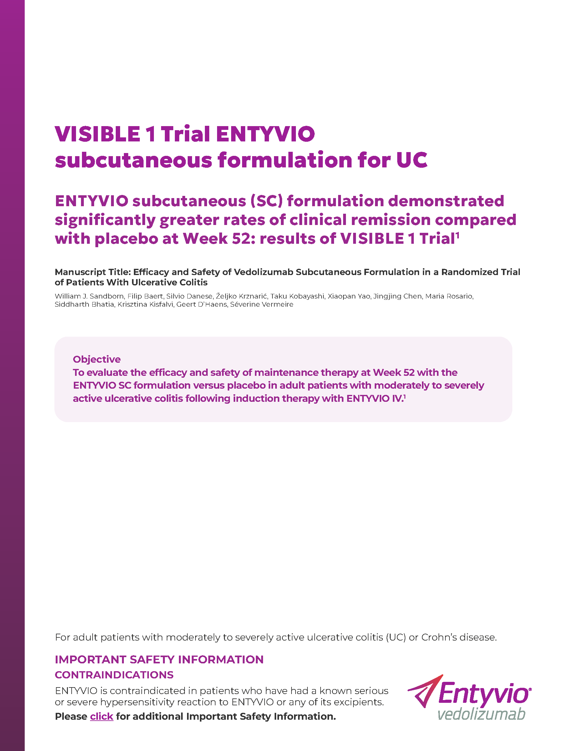 VISIBLE 1 trial reprint.